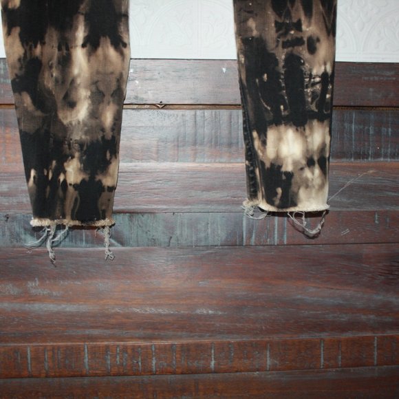 Custom Free People Reverse Tie Dye Button Fly Skinny Jeans 🌵 25 - Picture 12 of 15